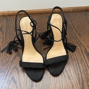 SCHUTZ Black Tassel Heels